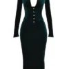 Robe corset en velours Arabella Forest