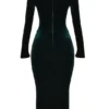 Robe corset en velours Arabella Forest