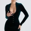 Robe corset en velours Arabella Forest