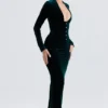 Robe corset en velours Arabella Forest