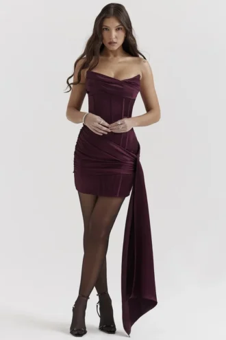 Robe corset sans bretelles Loubella Mulberry