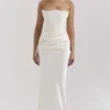Robe corset sans bretelles Persephone ivoire