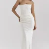 Robe corset sans bretelles Persephone ivoire