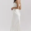 Robe corset sans bretelles Persephone ivoire