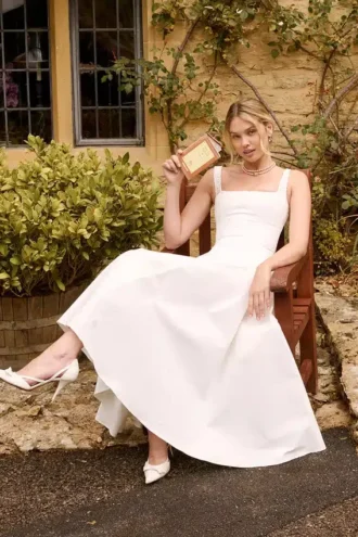 Robe d&rsquo;Été en coton blanc « Dorothy »