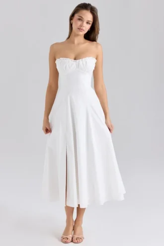 Robe d&rsquo;Été en coton à imprimé rose Clarabelle avec corset amovible