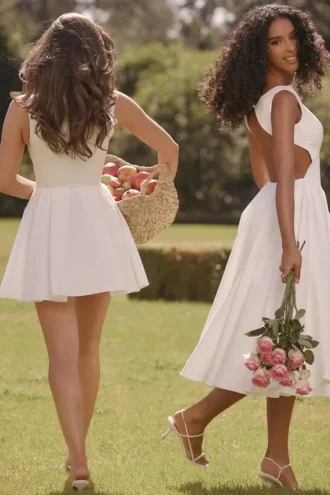 Robe d&rsquo;Été en sergé blanc Cindy