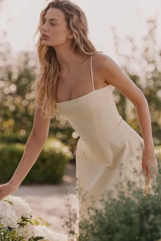 Robe d&rsquo;Été midi évasée en coton stretch Dolly Lemon