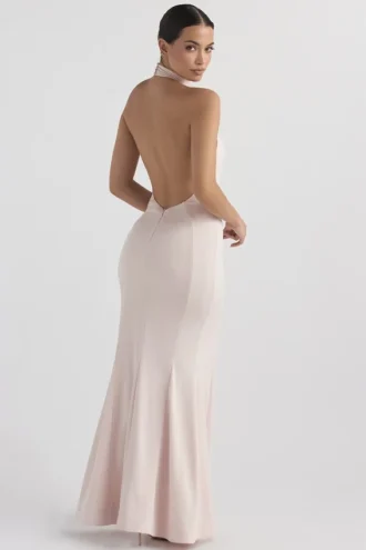 Robe de Soirée longue à dos nu Juliette Blush