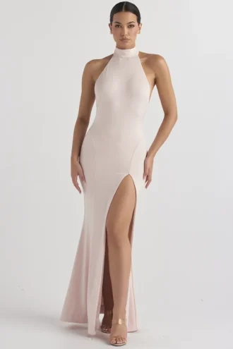 Robe de Soirée longue à dos nu Juliette Blush