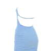 Robe dos nu en maille bleu clair Anura