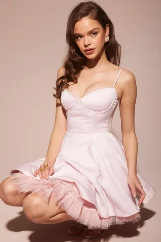 Robe en tulle rose ballerine Minimoiselle