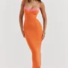 Robe longue Aiza Flame Orange