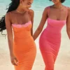 Robe longue Aiza Flame Orange