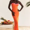 Robe longue Aiza Flame Orange