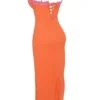 Robe longue Aiza Flame Orange