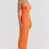 Robe longue Aiza Flame Orange