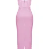 Robe longue corset Charmaine rose