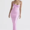 Robe longue corset Charmaine rose