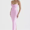 Robe longue corset Charmaine rose