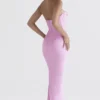 Robe longue corset Charmaine rose