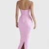 Robe longue corset Charmaine rose