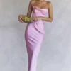 Robe longue corset Charmaine rose