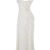 Robe longue à dos en dentelle florale crème Seren Vintage