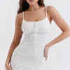 Robe longue en maille blanche Myla