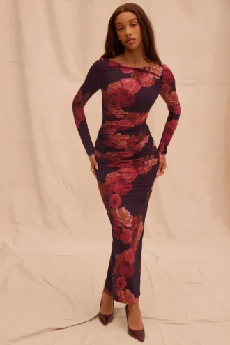 Robe longue à fleurs romantique Lanetta