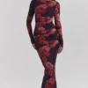 Robe longue à fleurs romantique Lanetta