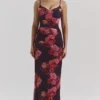 Robe longue à fleurs romantique Nalini