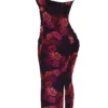 Robe longue à fleurs romantique Nalini