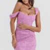 Robe longue à fleurs rose « Cesca »