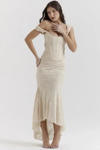 Robe longue à fleurs vintage « Cesca »