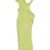 Robe longue à volants Pixie Lime