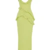 Robe longue à volants Pixie Lime