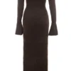Robe à épaules dénudées en maille Lucena Espresso
