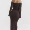 Robe à épaules dénudées en maille Lucena Espresso