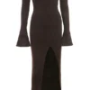 Robe à épaules dénudées en maille Lucena Espresso
